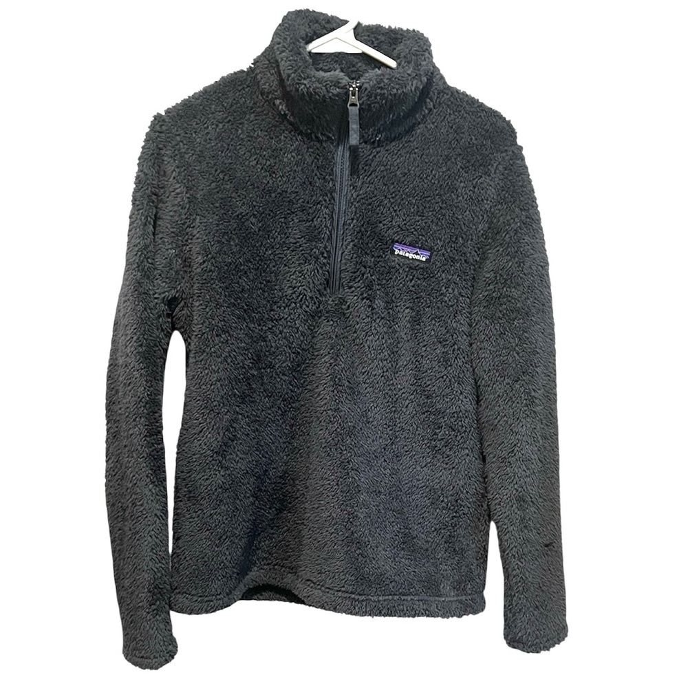 Patagonia women’s charcoal gray Los Gatos fleece 1/4 zip pullover size medium